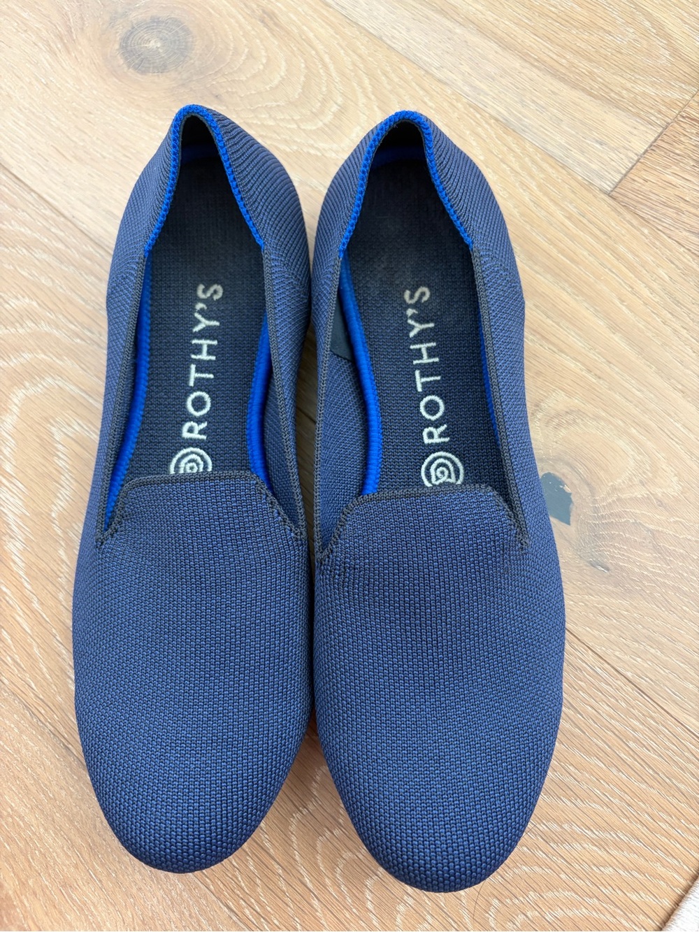 Rothy's size 9 Women's Navy Knit Slip-On Flats - Comfortable Everyday Shoes
